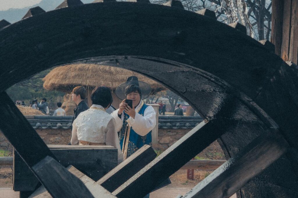 Korean traditional village visit hanbok portrait photo spot