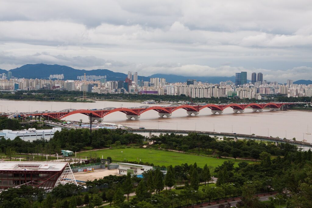 Mangwon Market Hangang picnic Seongsan Bridge night view