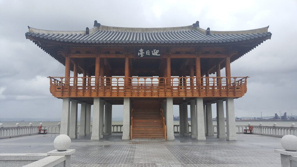 Pohang Yeongildae night walk — Yeongildae Pavilion (Yeongiljeong) over the sea