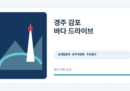 경주 감포 바다 드라이브 안내 정보 그래픽