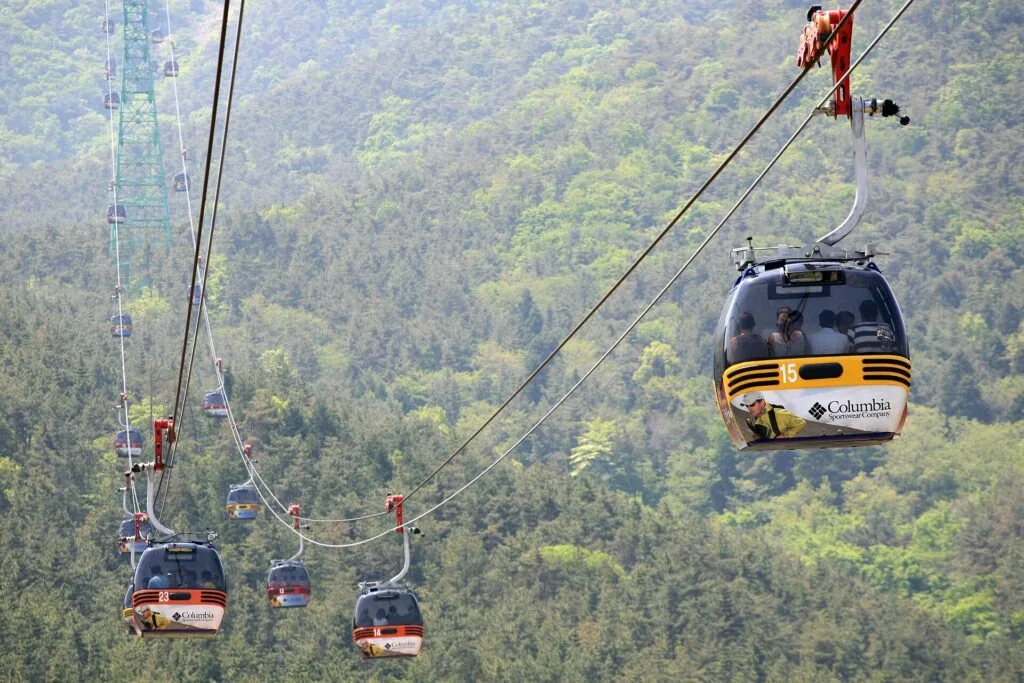 Tongyeong Hallyeosudo cable car view, compared with the Busan Songdo Marine Cable Car course