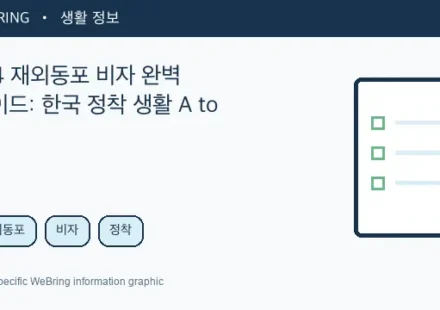 Illustrated WeBring guide: F-4 재외동포 비자 완벽 가이드: 한국 정착 생활 A to Z