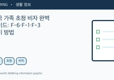 Illustrated WeBring guide: 한국 가족 초청 비자 완벽 가이드: F-6·F-1·F-3 준비 방법
