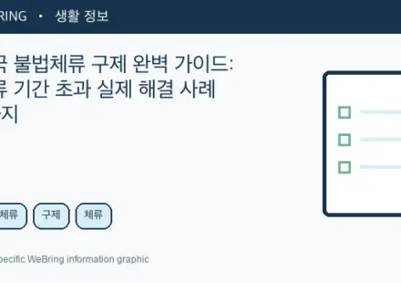 Illustrated WeBring guide: 한국 불법체류 구제 완벽 가이드: 체류 기간 초과 실제 해결 사례 3가지
